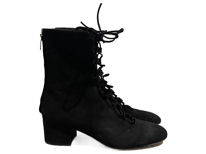 GIANVITO ROSSI Ankle boots T.EU 38.5 Suede Black