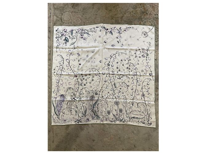 Cachecóis DIOR T. Seda Branco