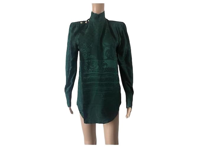 Balmain pour H&M Seidenbluse Grün