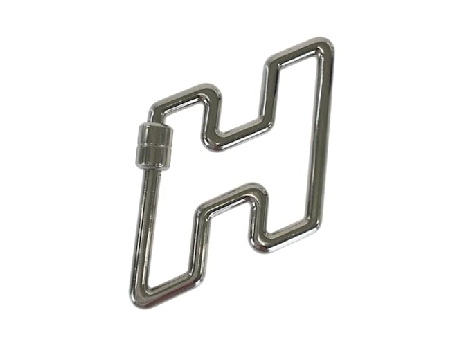 Hermès Hermes H To Speed Unisex Silver Metal Keychain Silvery  ref.2154593