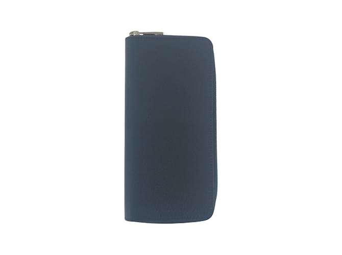 Louis Vuitton Taurillon Zippy Wallet Navy blue Leather  ref.2154628