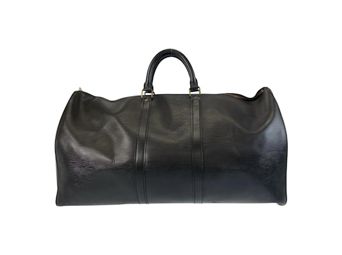 Louis Vuitton Epi Keepall 55 Boston Bag Black Leather  ref.2154654