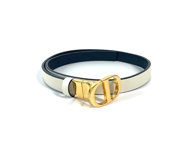 Christian Dior Dior CD Buckle Accessory Belt White