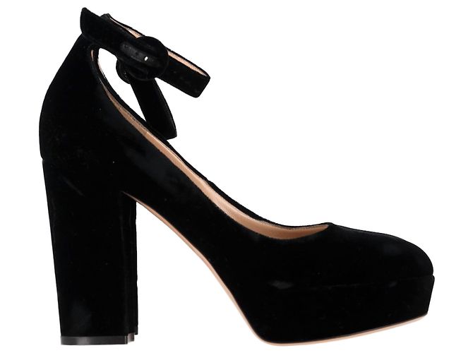 Pompes Mary Jane Gianvito Rossi en daim noir