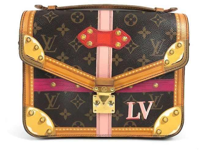 Pochette Metis Trunk d'été Monogram Louis Vuitton Marron Rose