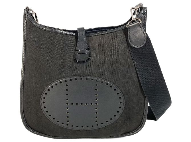 Hermès Borsa Evelyn 2 PM con logo perforato Hermes Nero