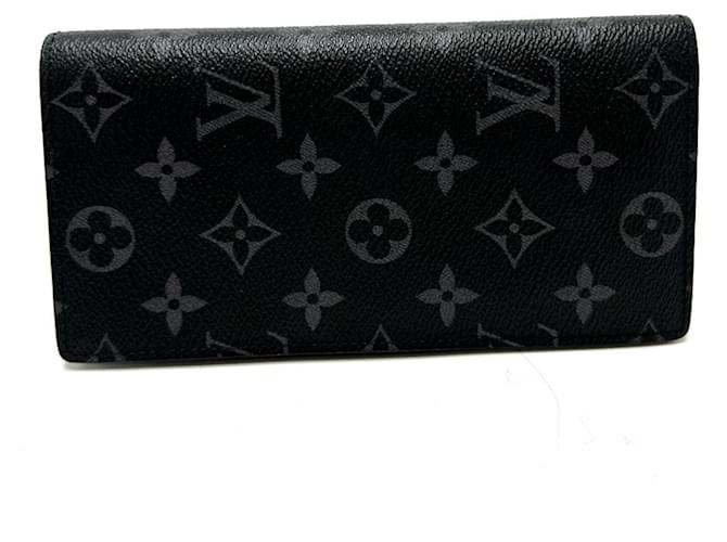 Louis Vuitton Portefeuille Brazza Bi-fold Wallet Black Cloth  ref.2155530