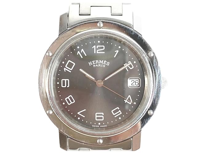 Hermès Hermes Clipper Men's Wristwatch Silvery  ref.2155703