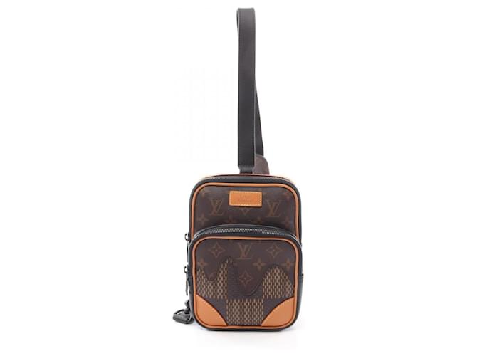 Louis Vuitton x NIGO Amazon Sling Bag Brown Black Damier ebene Leather Cloth  ref.2155728