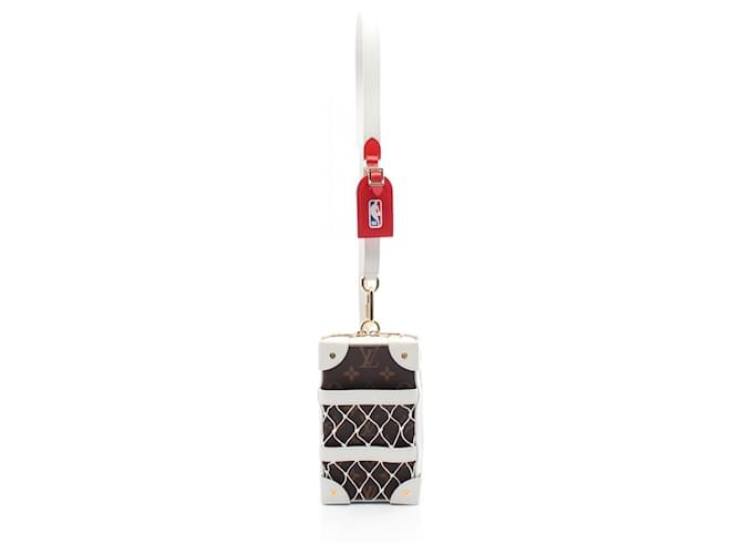 Louis Vuitton LV x NBA Soft Trunk Phone Box Waist Bag Brown White Leather Patent leather Cloth  ref.2155729