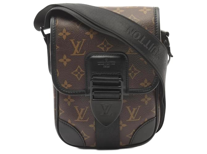 Louis Vuitton Archie Monogram Shoulder Bag Brown Black Leather Plastic  ref.2155932