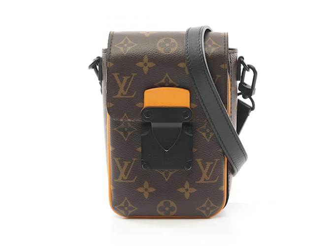 Louis Vuitton S-Lock Vertical Wearable Wallet Shoulder Bag Brown Orange Cloth  ref.2155942