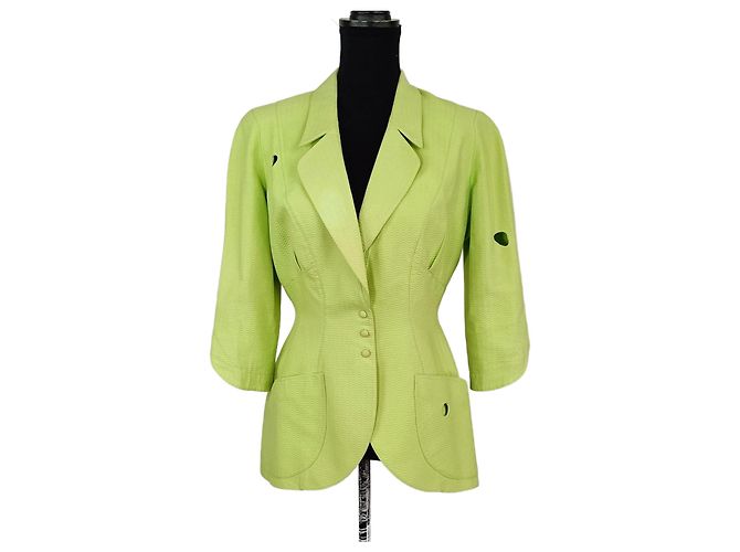 Thierry Mugler Hellgrüner Mugler-Blazer aus den 80ern