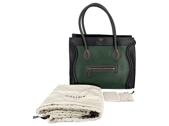 Luggage Céline Mehrfarbige Lederhandtasche grün Mehrfarben