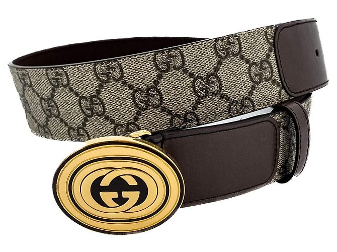 Gucci Mittelgurt aus Canvas 75/30 GG Supreme Braun