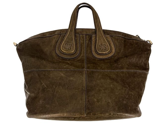 Givenchy Nightingale Medium Leder 2-Wege Wochenendtasche Braun