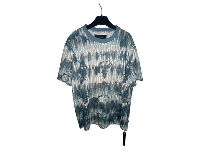 Camiseta Amiri estampada Tie & Dye Azul/Branco