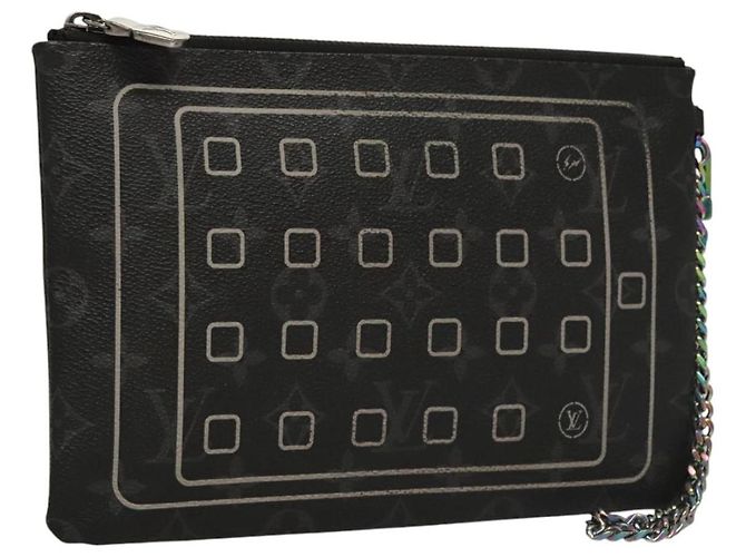 LOUIS VUITTON Monogram Eclipse Fragment iPhone Case M64449 LV Auth KD362