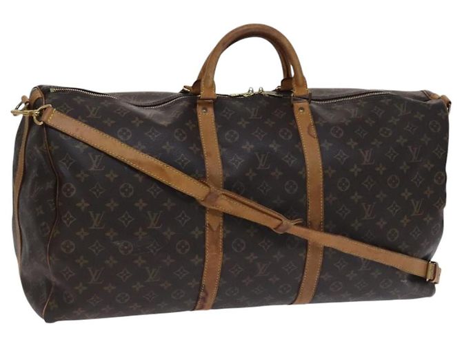 LOUIS VUITTON Monogram Keepall Bandouliere 60 Bolsa Boston M41412 LV Auth BD1185