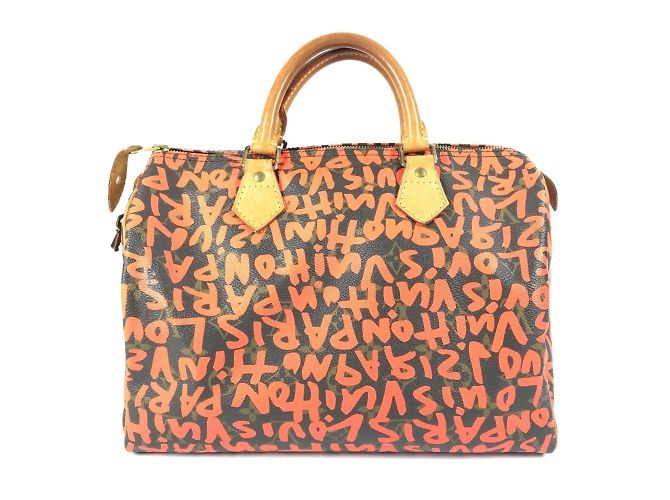 Louis Vuitton Monogram Graffiti Speedy 30 Bag Orange
