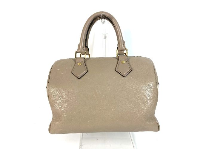 Bolsa Bandoulière Speedy 25 Monogram Empreinte Louis Vuitton Bege Cinza