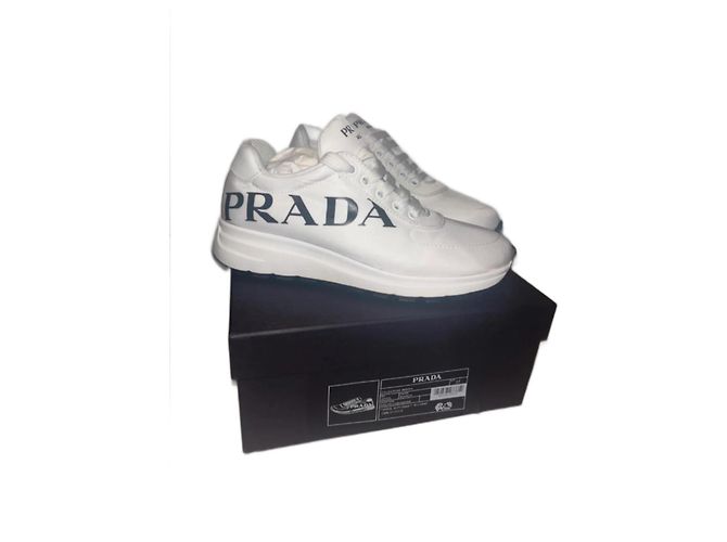 Baskets Prada en nylon blanc