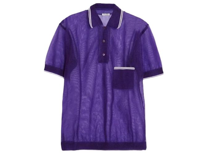 Polo de malha roxa Miu Miu Roxo