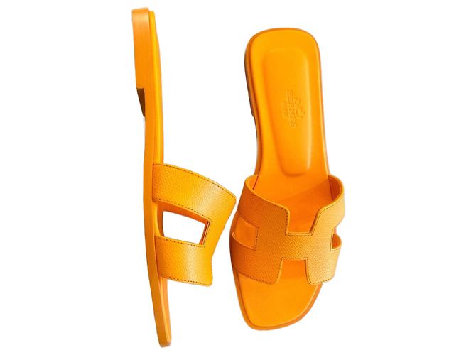 Hermès Mules Oran Orange "sunset"