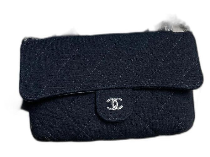 2.55 Bolsa Chanel preta de algodão Preto