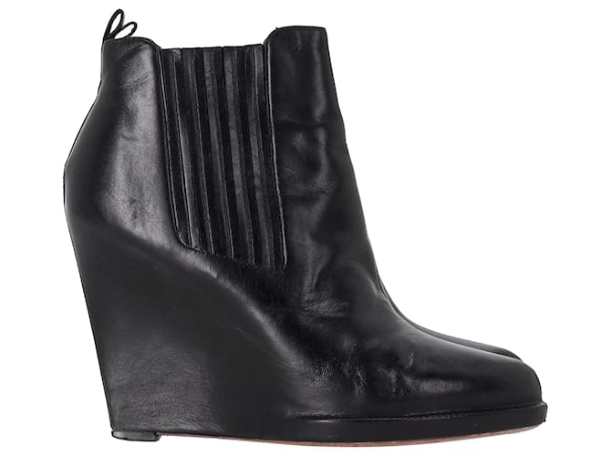 Givenchy Wedge Ankle Boots in Black Leather  ref.2157249