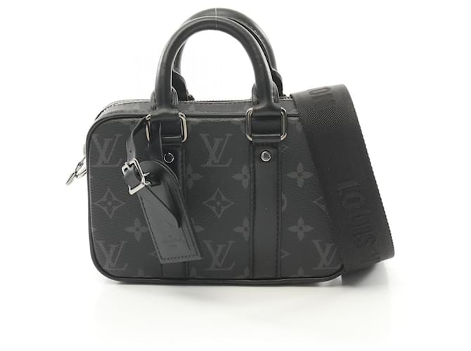 Louis Vuitton Monogram Eclipse Nano PDV Handbag M82770 Black Cloth  ref.2157422