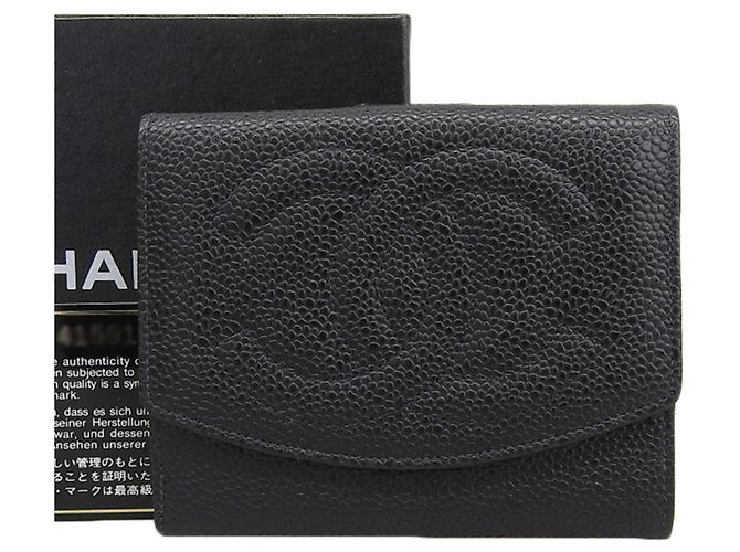 Chanel Coco Mark Compact Wallet Black