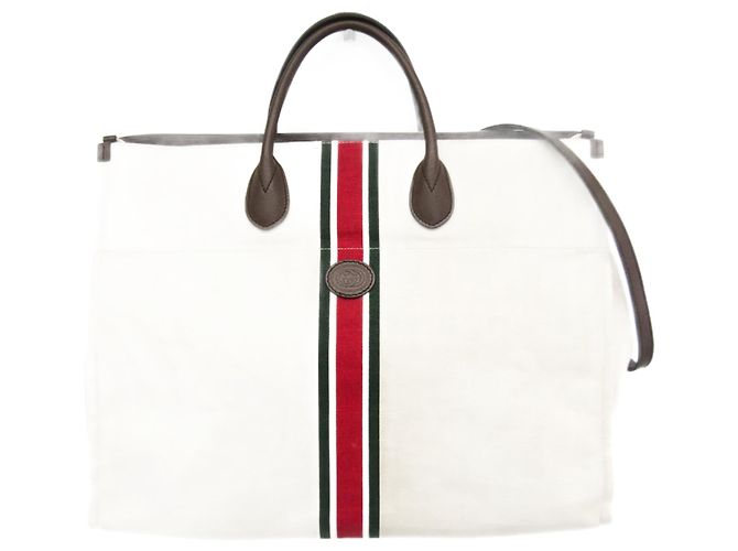 Gucci Sherry Line Interlocking G Schultertasche Aus weiß