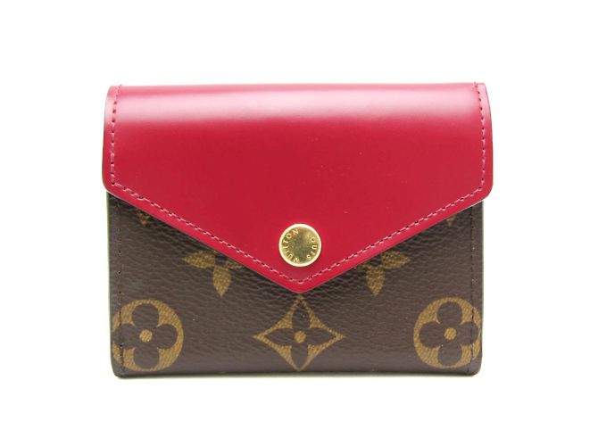 Louis Vuitton Monogram Zoe Geldbörse Braun Fuschia
