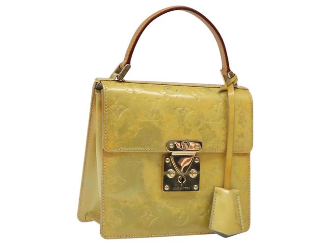 LOUIS VUITTON Monogram Vernis Bolsa de Mão Spring Street Cinza M91029 LV Auth KD273