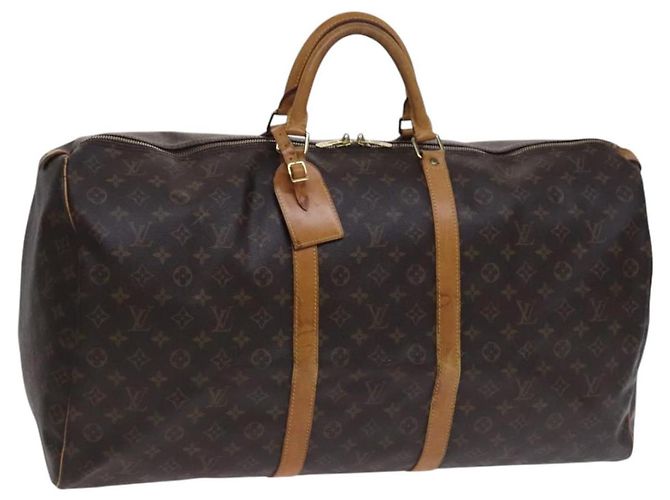 LOUIS VUITTON Monogram Keepall 60 Boston Bag M41422 LV Auth 116642