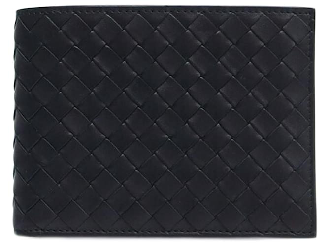 Bottega Veneta Intrecciato Bi-fold Wallet Black Leatherette  ref.2158578
