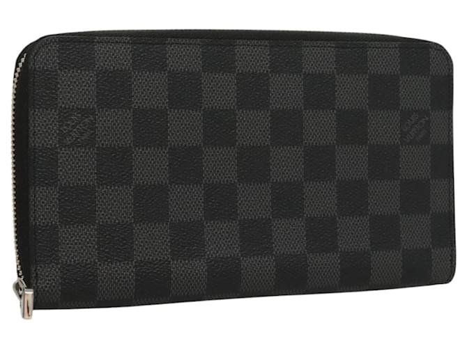 LOUIS VUITTON Damier Graphite Zippy Organizer Long Wallet N63077 Auth 117148SM Damier ebene  ref.2158836