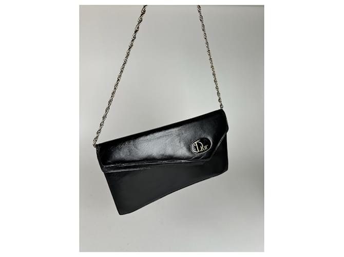 Saddle Vintage Dior Leather Bag Black  ref.2158932