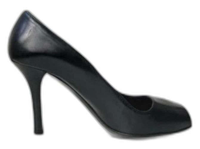 Prada Black Open-Toe  Heeled Pumps
