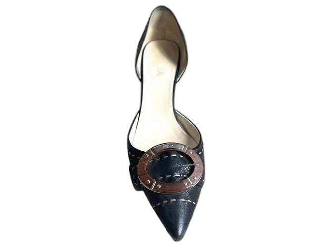 Prada schwarze Slipper mit Kittenheels Größe 36,5/37