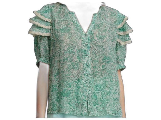 Autre Marque Atelier Dream Bluse Hellgrün Viskose