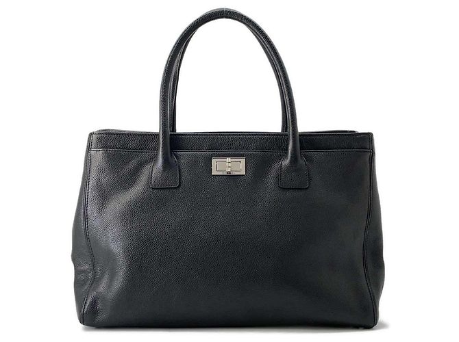 Chanel 2.55 Executive Line Leder Tote Bag Schwarz