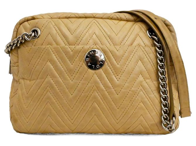 Bimba & Lola Bolsa de ombro quadrada em couro acolchoado Bimba Y Lola em bege