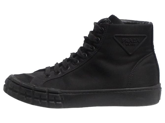 Prada Schwarze Cassetta High-Top-Sneaker - Größe EU 39