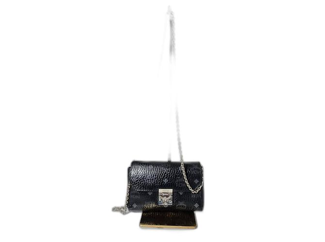 Bolso cruzado MCM Visetos Small Millie Negro/Gris