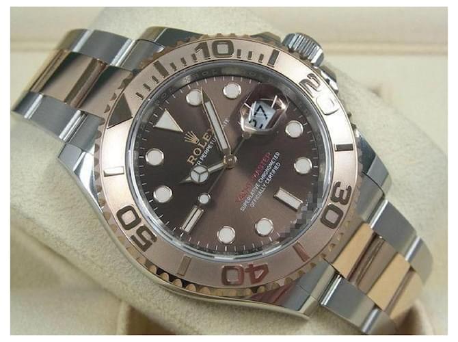 ROLEX YACHT-MASTER 40 SS x Everose Gold combination Chocolate Dial 126621 Mens Silvery Steel  ref.2159822