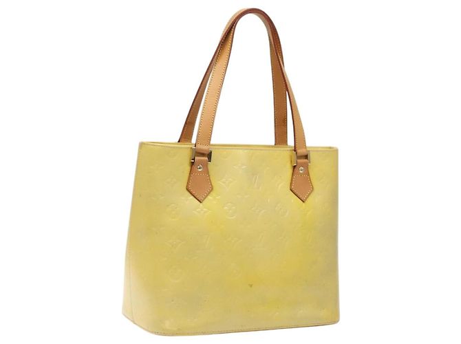 LOUIS VUITTON Monogram Vernis Handtasche Houston Grau M91053 LV Auth MX102