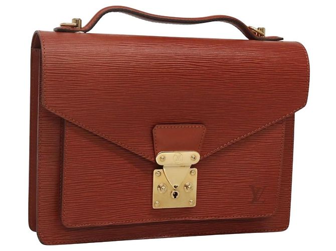 LOUIS VUITTON Epi Monceau 28 Sac à main Marron M52123 LV Auth ep8444