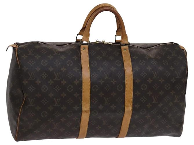 LOUIS VUITTON Monogram Keepall 55 Bolsa Boston M41424 LV Auth BD1144 Monograma